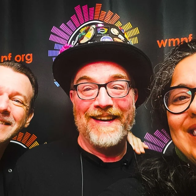 Yesterday we had the pleasure of being on air with @natediggitydawg.wmnf at @wmnf885. It was so fun! Afterward, we toured the studio. Weveven saw a wall of vinyl! Puts our collection to shame.🤘🏽