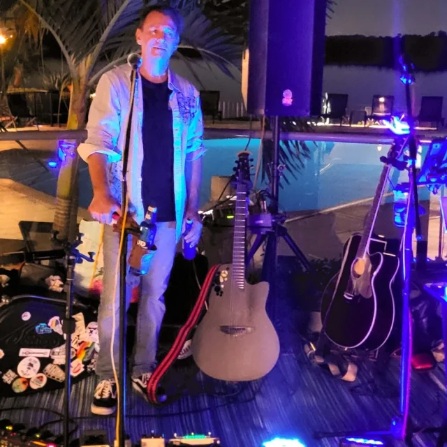 This past weekend was filled with fun, friends, and music!  This coming weekend is gearing up to be more of the same. Thank you for supporting live music. 😌

1: Playing poolside at DoubleTree by Hilton Tampa 🏊‍♀️
2: Strange Darlings at American Legion 111 🎭
3: The Vindicators at American Legion 111 🎯
4: Jen of Buzz Buzz Bitch fame running the light show 🐝

Not pictured: Tommy also played Planet Retro  on Saturday, and we played Tarpon Springs Seafood Festival on Sunday.